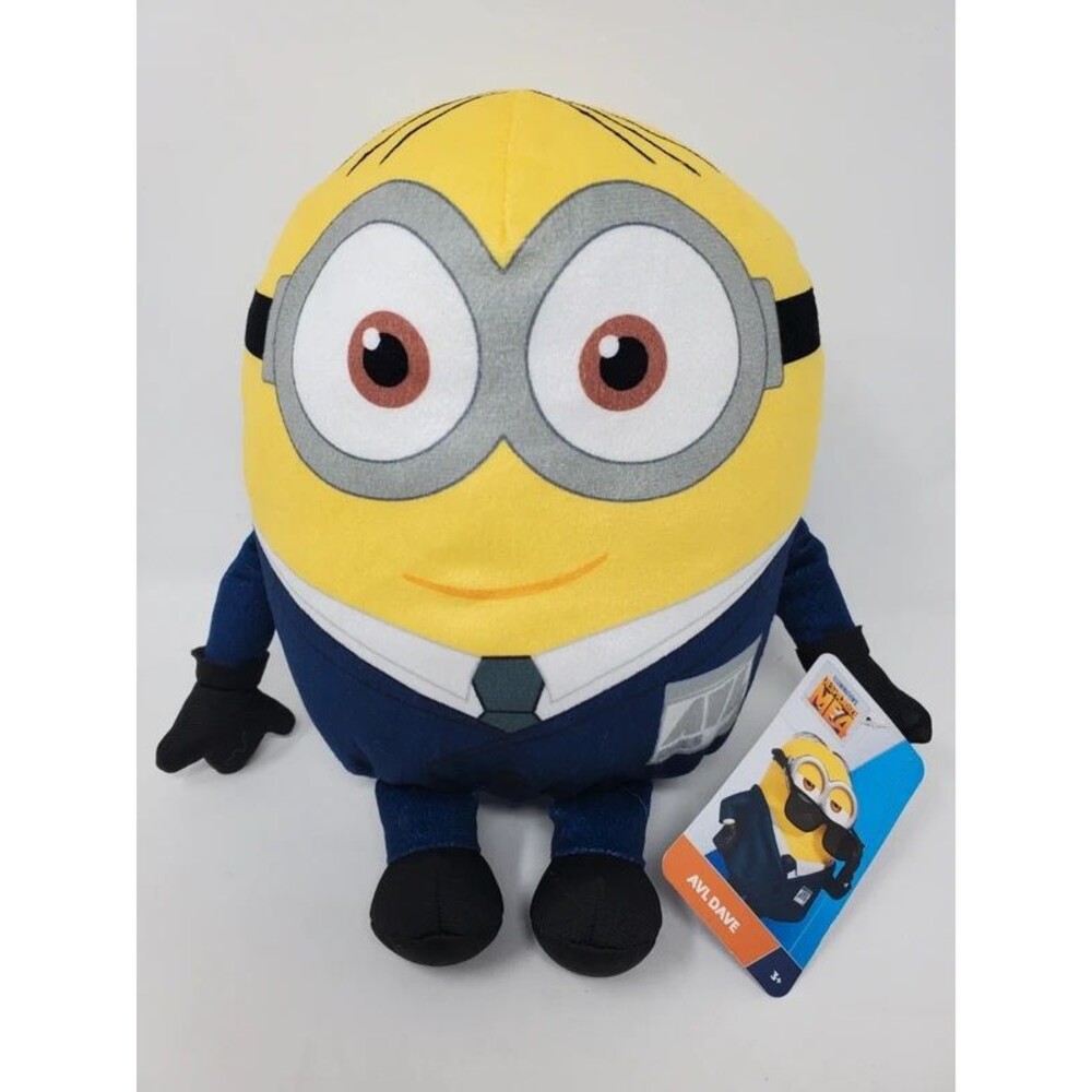 Despicable Me 4 Minions AVL Dave Plush 10" Agent Suit Stuffed Animal Just Play